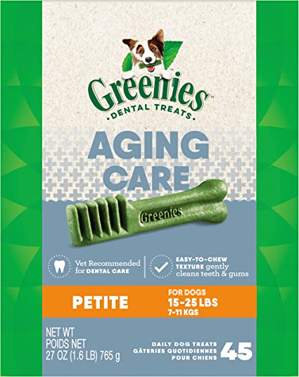 GREENIES Aging Care Petite Natural Dog Dental Care Chews