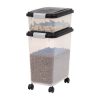 IRIS USA 3-Piece 35 Lbs / 45 Qt WeatherPro Airtight Pet Food