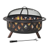Sunnydaze Black Crossweave Large Outdoor Fire Pit