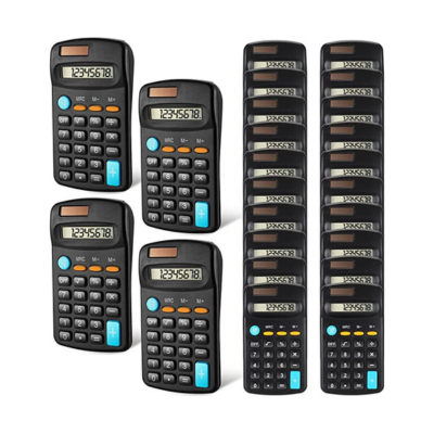 24 Pieces Basic Calculators for Students Small Calculators Pocket Size